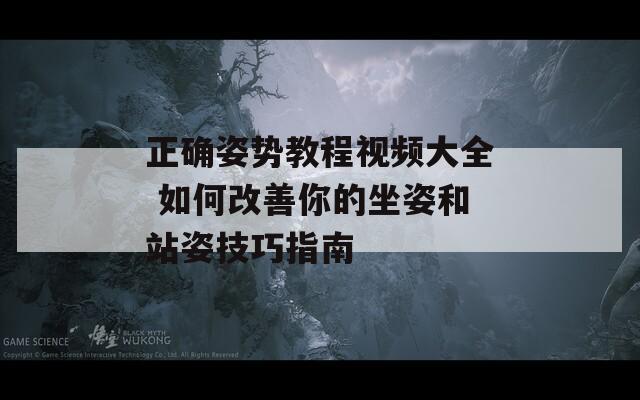正确姿势教程视频大全 如何改善你的坐姿和站姿技巧指南