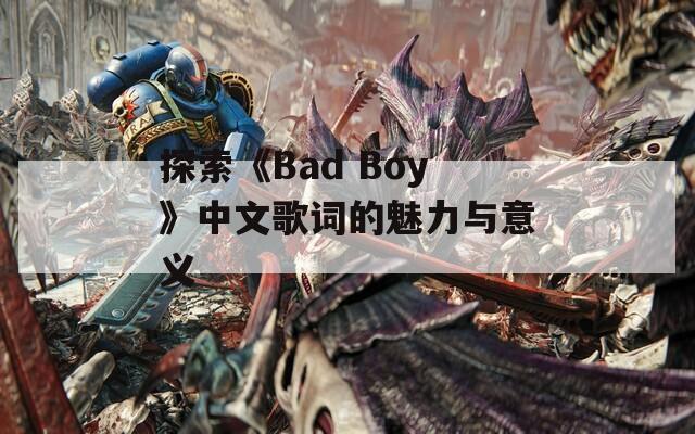 探索《Bad Boy》中文歌词的魅力与意义