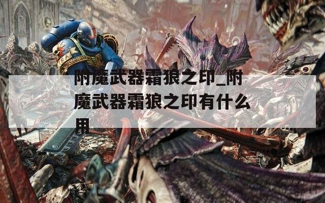 附魔武器霜狼之印_附魔武器霜狼之印有什么用
