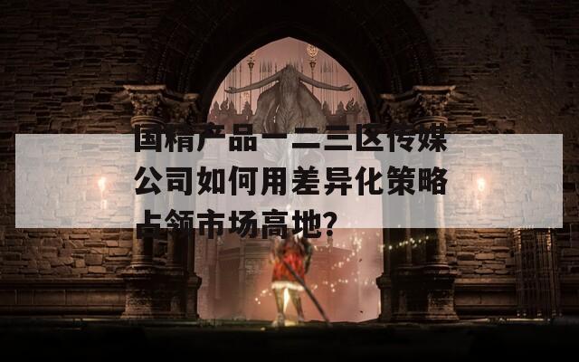 国精产品一二三区传媒公司如何用差异化策略占领市场高地？