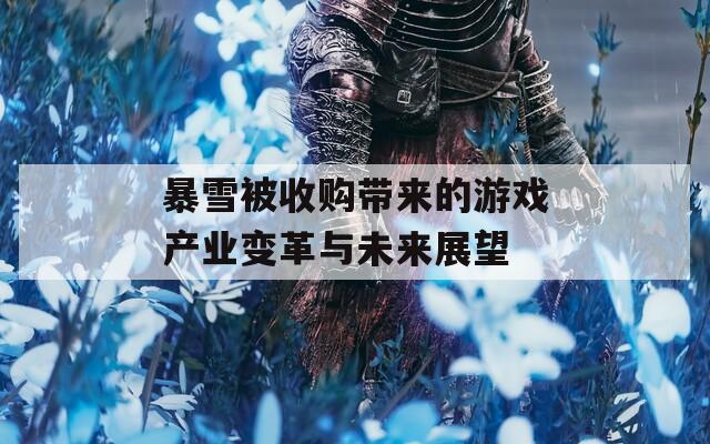 暴雪被收购带来的游戏产业变革与未来展望