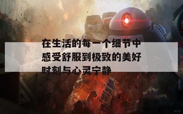 在生活的每一个细节中感受舒服到极致的美好时刻与心灵宁静