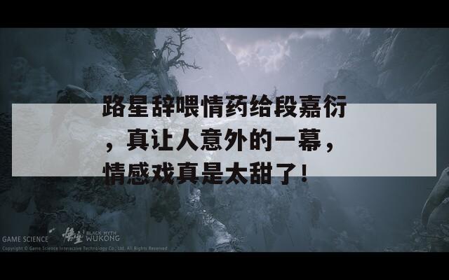 路星辞喂情药给段嘉衍，真让人意外的一幕，情感戏真是太甜了！