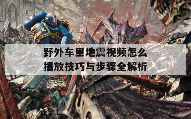 野外车里地震视频怎么播放技巧与步骤全解析