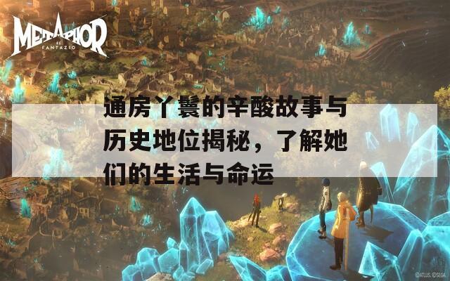 通房丫鬟的辛酸故事与历史地位揭秘，了解她们的生活与命运
