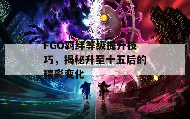 FGO羁绊等级提升技巧，揭秘升至十五后的精彩变化