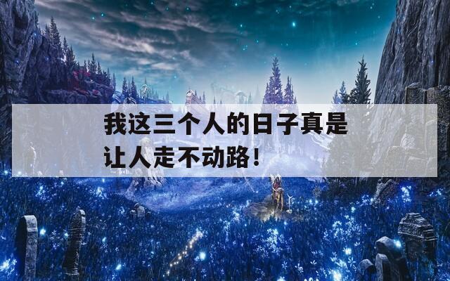 我这三个人的日子真是让人走不动路！