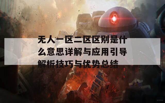 无人一区二区区别是什么意思详解与应用引导解析技巧与优势总结