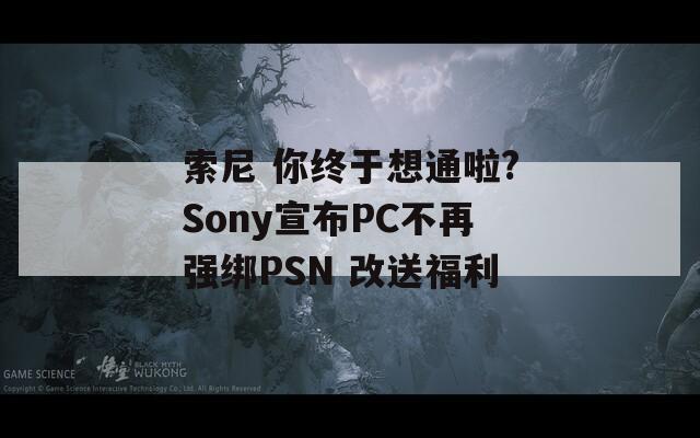 索尼 你终于想通啦?Sony宣布PC不再强绑PSN 改送福利