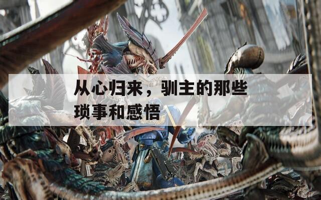 从心归来，驯主的那些琐事和感悟