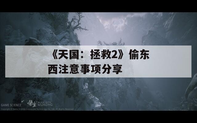 《天国：拯救2》偷东西注意事项分享