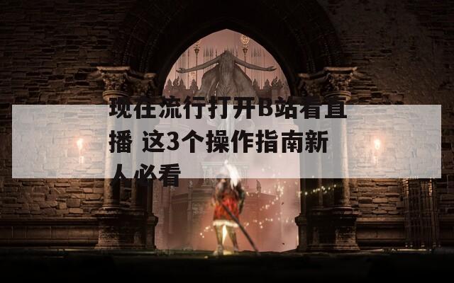 现在流行打开B站看直播 这3个操作指南新人必看