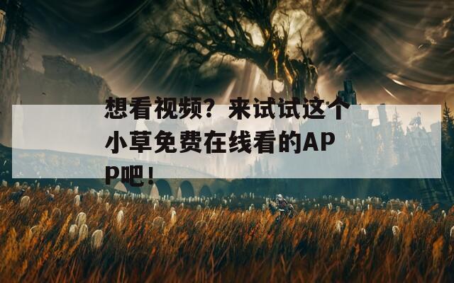 想看视频？来试试这个小草免费在线看的APP吧！