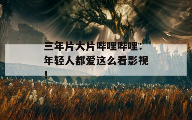 三年片大片哔哩哔哩：年轻人都爱这么看影视！
