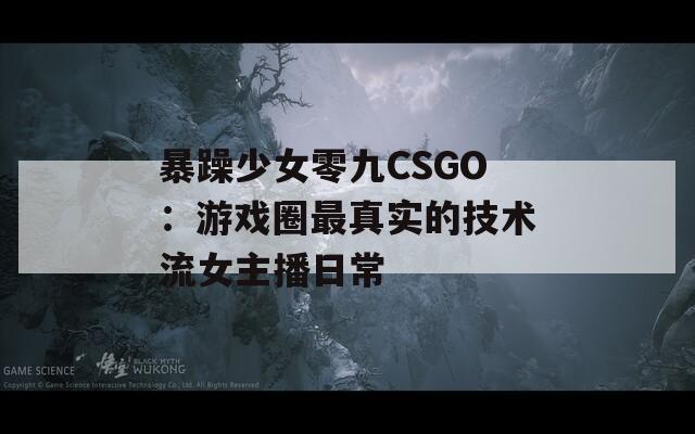 暴躁少女零九CSGO：游戏圈最真实的技术流女主播日常