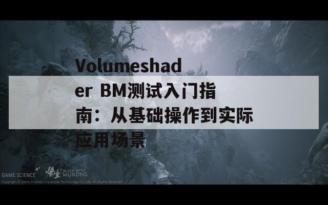 Volumeshader BM测试入门指南：从基础操作到实际应用场景