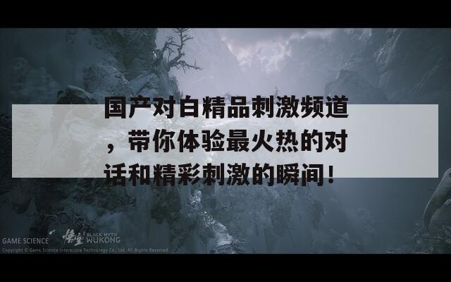 国产对白精品刺激频道，带你体验最火热的对话和精彩刺激的瞬间！