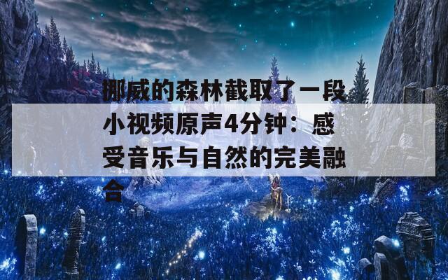 挪威的森林截取了一段小视频原声4分钟：感受音乐与自然的完美融合