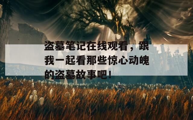 盗墓笔记在线观看，跟我一起看那些惊心动魄的盗墓故事吧！