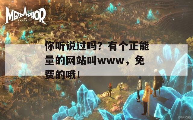 你听说过吗？有个正能量的网站叫www，免费的哦！