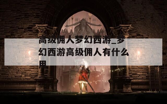 高级佣人梦幻西游_梦幻西游高级佣人有什么用