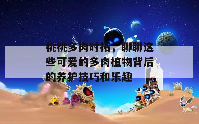 桃桃多肉时拓，聊聊这些可爱的多肉植物背后的养护技巧和乐趣