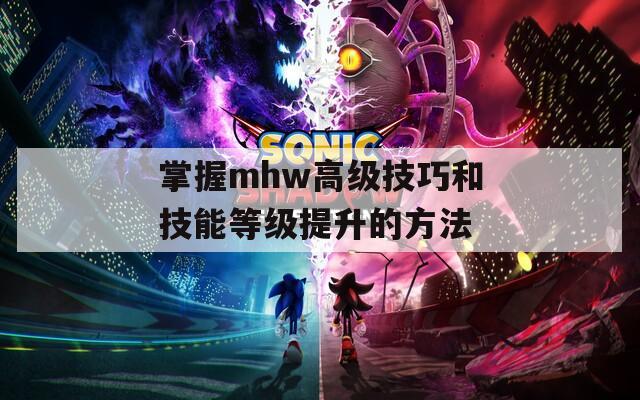 掌握mhw高级技巧和技能等级提升的方法