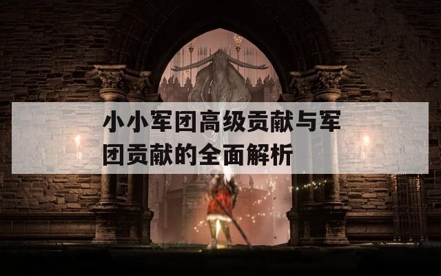 小小军团高级贡献与军团贡献的全面解析