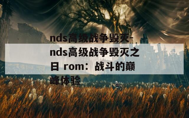 nds高级战争毁灭-nds高级战争毁灭之日 rom：战斗的巅峰体验