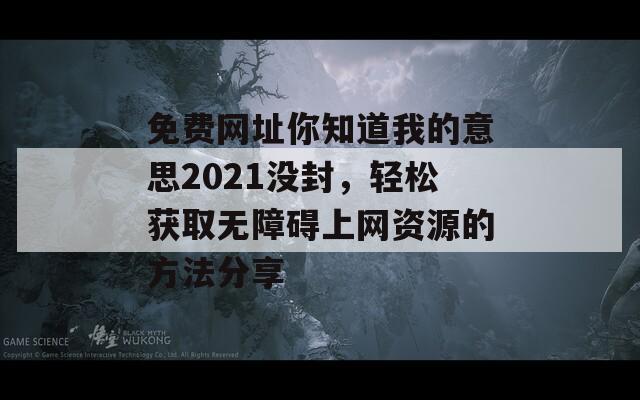 免费网址你知道我的意思2021没封，轻松获取无障碍上网资源的方法分享