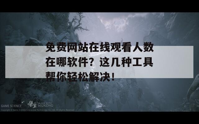 免费网站在线观看人数在哪软件？这几种工具帮你轻松解决！