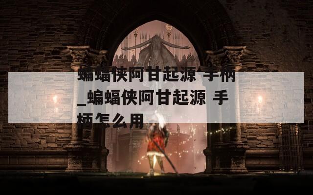蝙蝠侠阿甘起源 手柄_蝙蝠侠阿甘起源 手柄怎么用