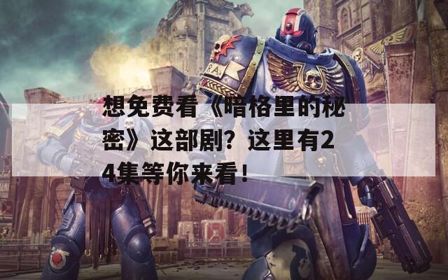 想免费看《暗格里的秘密》这部剧？这里有24集等你来看！