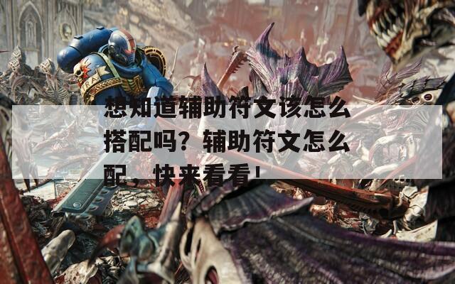 想知道辅助符文该怎么搭配吗？辅助符文怎么配，快来看看！