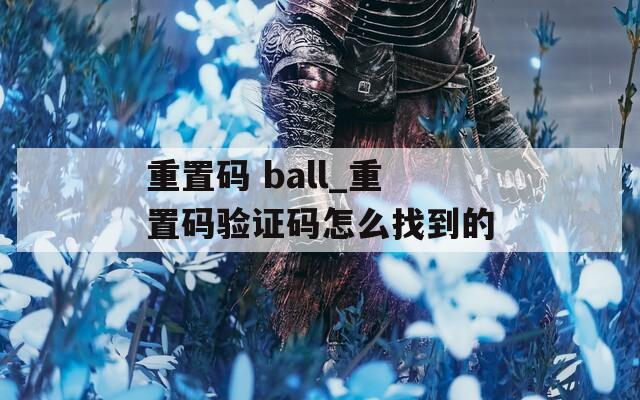 重置码 ball_重置码验证码怎么找到的