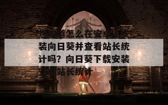 想知道怎么在安卓上安装向日葵并查看站长统计吗？向日葵下载安装安卓站长统计