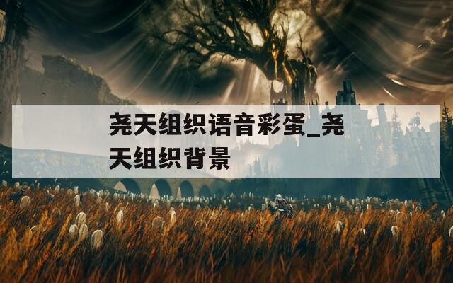 尧天组织语音彩蛋_尧天组织背景