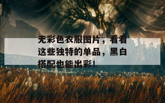 无彩色衣服图片，看看这些独特的单品，黑白搭配也能出彩！