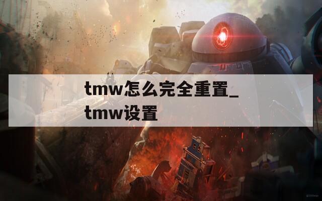 tmw怎么完全重置_tmw设置