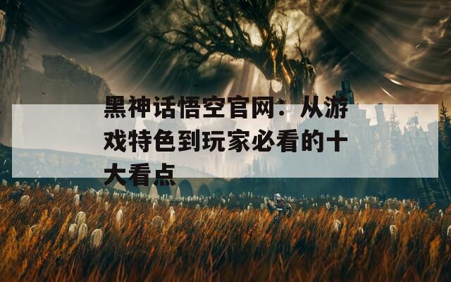 黑神话悟空官网：从游戏特色到玩家必看的十大看点