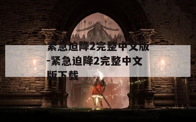 紧急迫降2完整中文版-紧急迫降2完整中文版下载