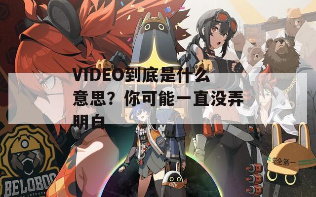 VIDEO到底是什么意思？你可能一直没弄明白