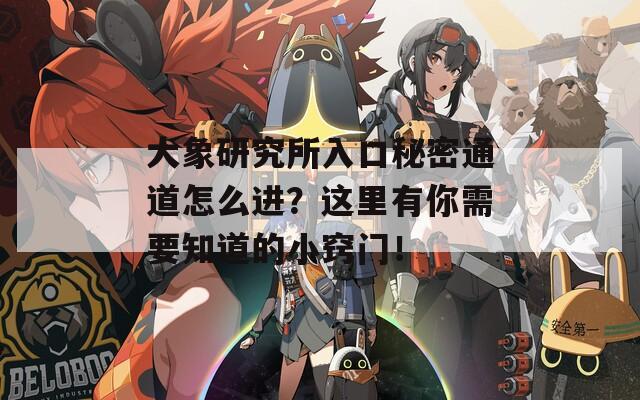 大象研究所入口秘密通道怎么进？这里有你需要知道的小窍门！