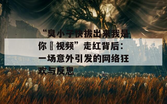“臭小子快拔出来我是你嫲视频”走红背后：一场意外引发的网络狂欢与反思