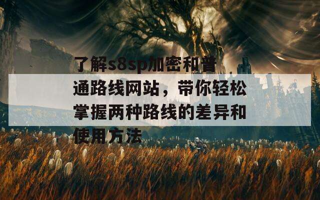 了解s8sp加密和普通路线网站，带你轻松掌握两种路线的差异和使用方法