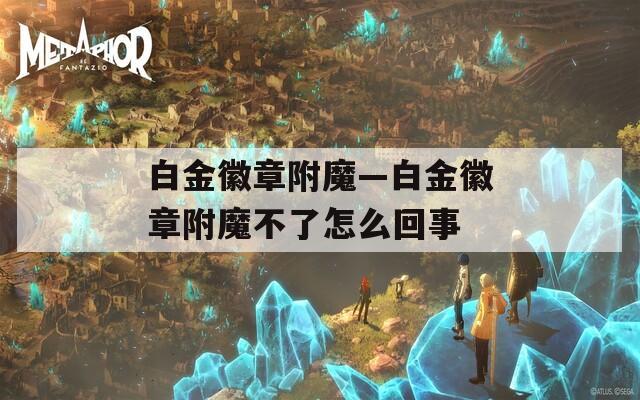 白金徽章附魔—白金徽章附魔不了怎么回事