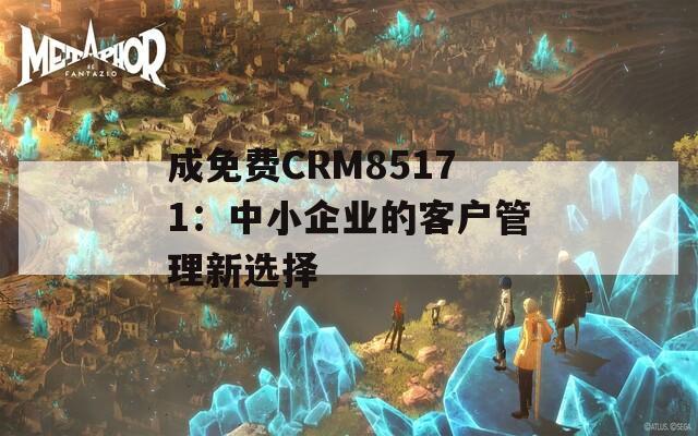 成免费CRM85171：中小企业的客户管理新选择