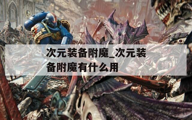 次元装备附魔_次元装备附魔有什么用
