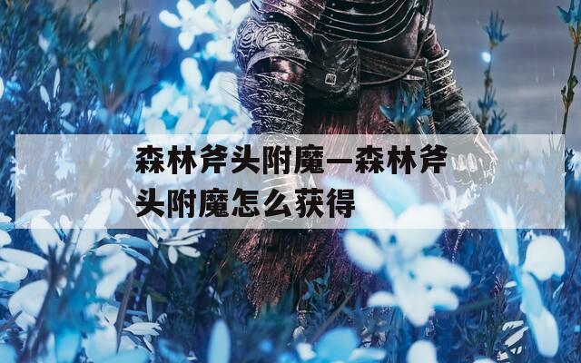 森林斧头附魔—森林斧头附魔怎么获得