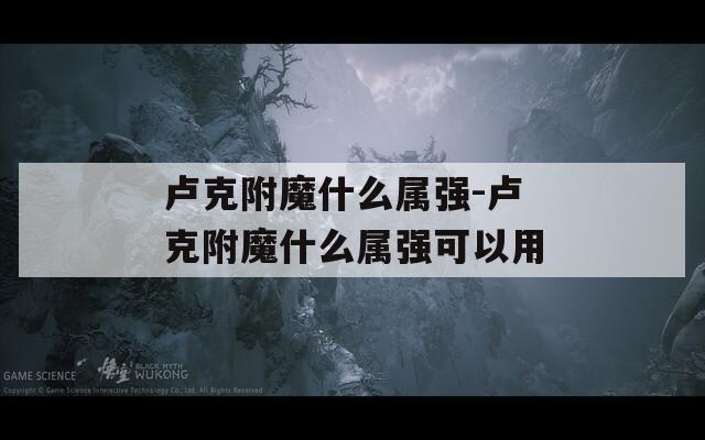 卢克附魔什么属强-卢克附魔什么属强可以用